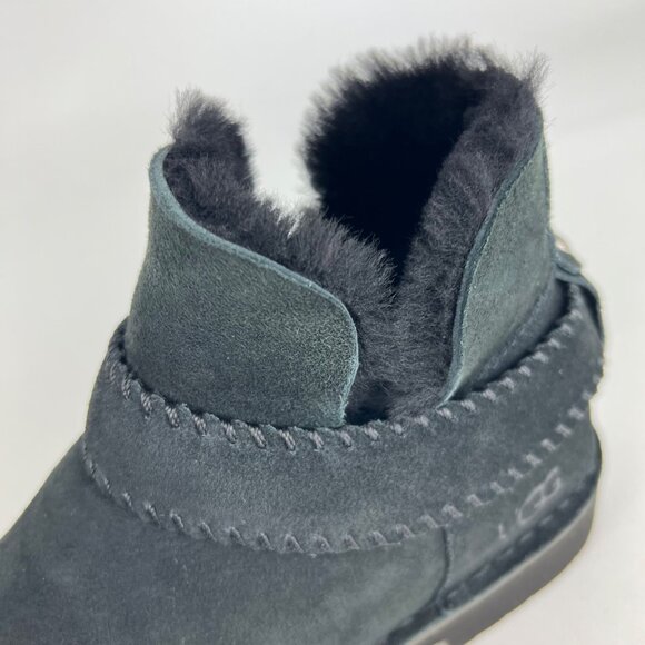 UGG Womens McKay Black Sheepskin Winter Ankle Boots Water Repellent size 7.5 - Picture 11 of 16